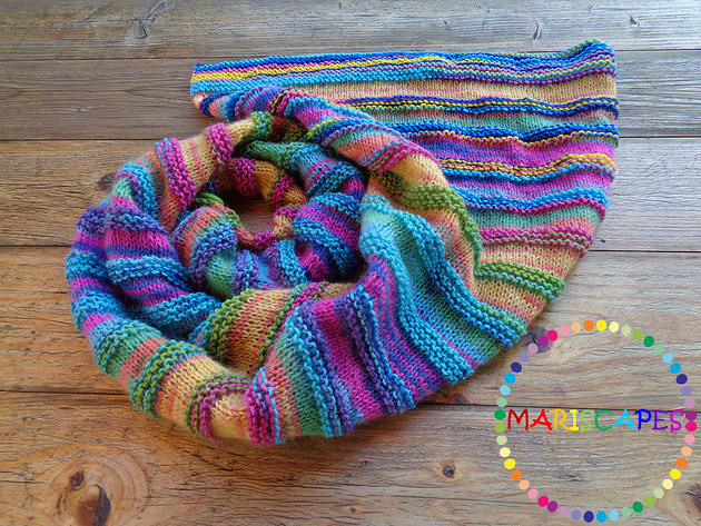 szale damskie UNIKAT szal-kameleon "Rainbow"