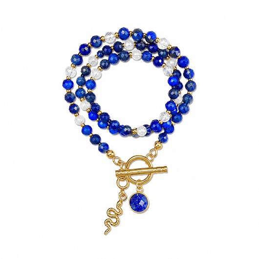 złote naszyjniki Klasyczny lapis lazuli