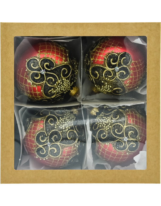 bombki Bombki okrągłe czerwone: ekskluzywny zestaw