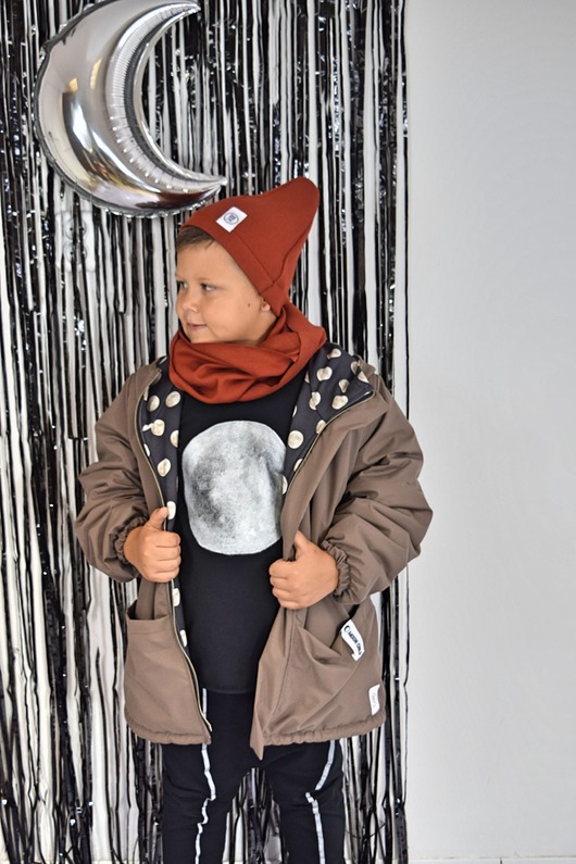 Czapka beanie ściągaczowa moon child Dzianinowe