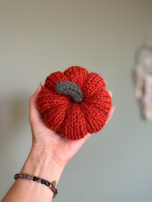 dodatki - różne Dynia ozdobna handmade, rozmiar L, kolor ciemnopomarańczowy - 1 szt.