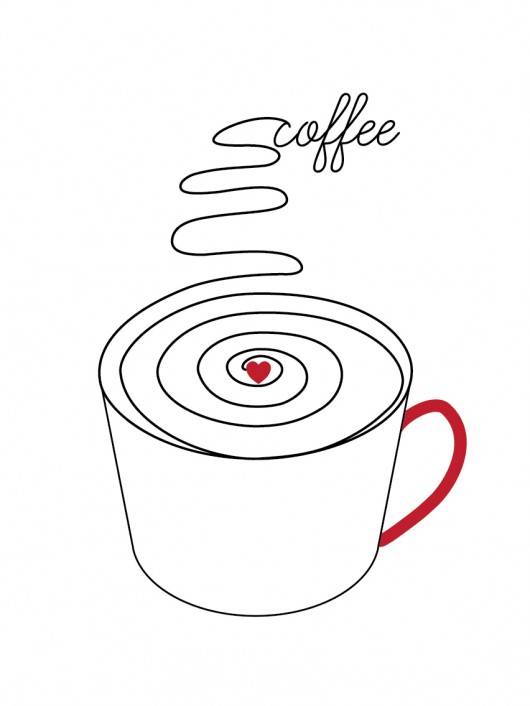Coffee minimalistyczna, 50 x 70 cm loonybin