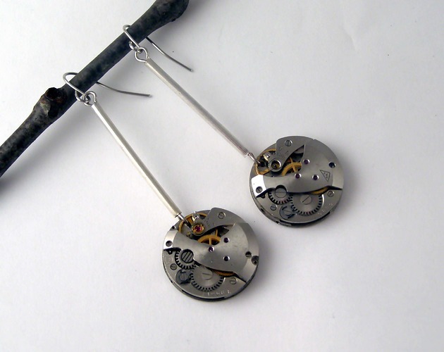 Mechaniczne kolczyki 371 Zegarynki