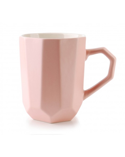 Kubek Ceramiczny Geometry Różowy MIA home