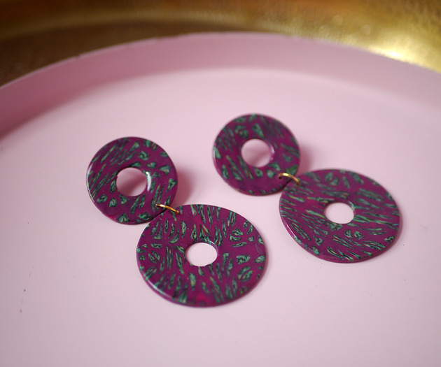 Kolczyki giga violet MODELINOVA