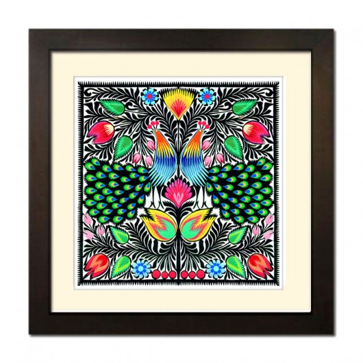 PEACOCKS Art Papercuts (Łowicz-style) na ludowo