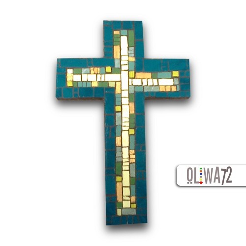 Krzyż mozaikowy oliwa72