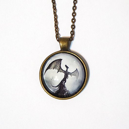 wisiory Medalion - Smok cienia - prosty, brąz