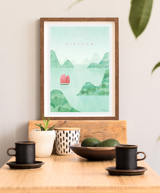 Wietnam - Ha Long - vintage plakat 50x70 cm minimalmill