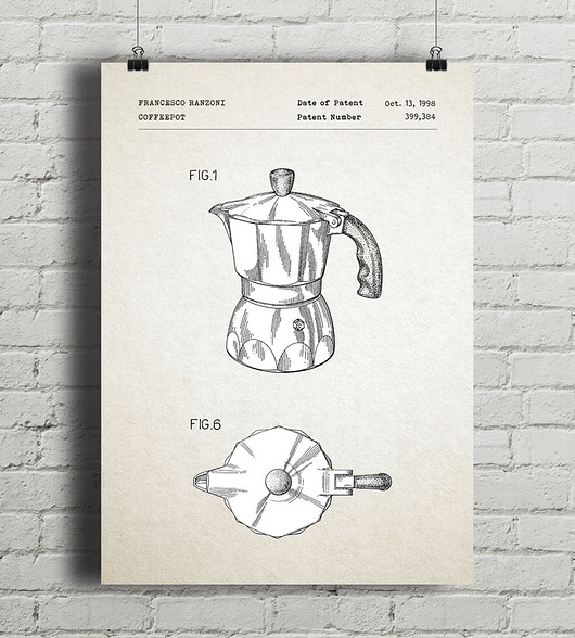 plakaty Plakat Kawiarka - patent