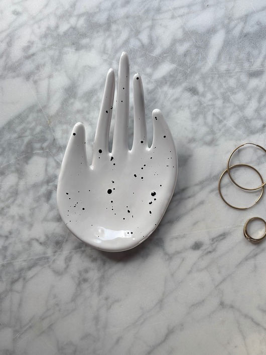 pojemniki na biżuterię Ceramiczna Łapka Handmade Talerzyk na Biżuterię Dalmatyńczyk