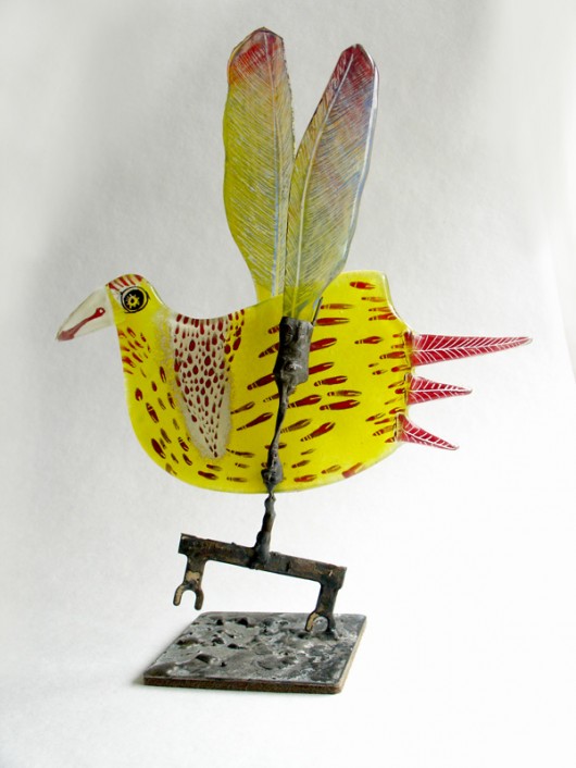 Ptak GŁUPTAK  Borowska Glass Design