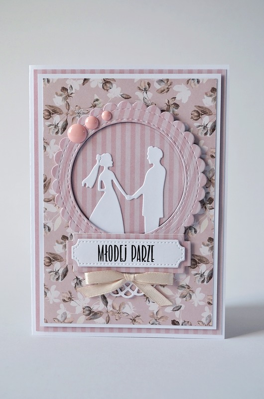kartki scrapbooking Kartka Ślubna : Młodej Parze