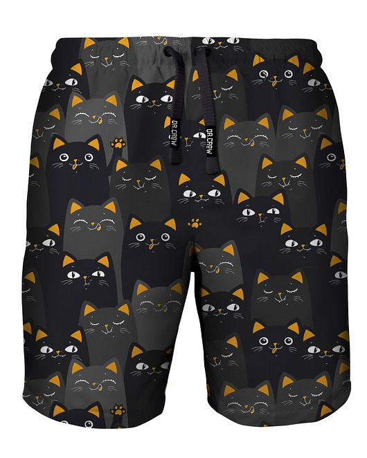 spodnie męskie Shorty Kąpielowe Męskie DR.CROW Cats Orange