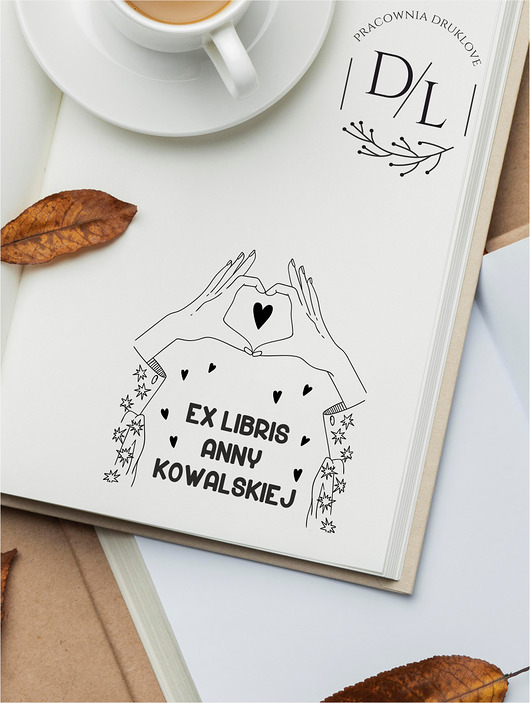 stemple Stempel Ex Libris Exlibris personalizowany Dłonie 2