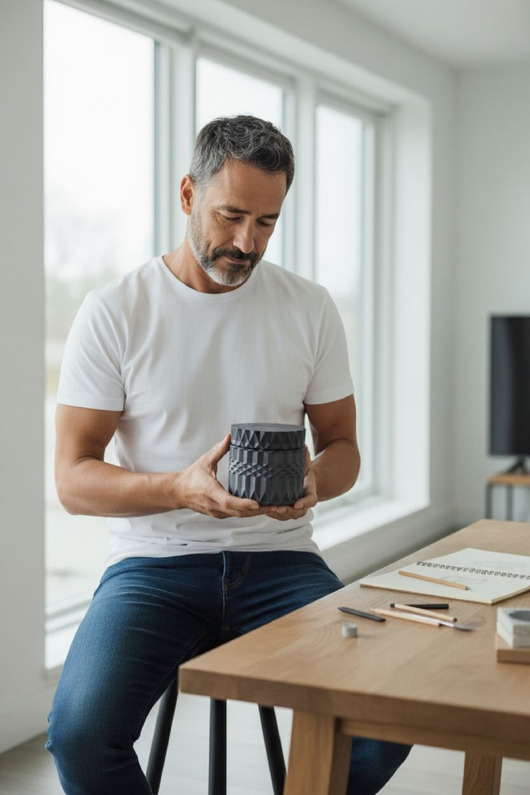 świeczniki i świece Inspirowana zapachem Givenchy Gentleman-Świeca sojowa DLA NIEGO DEEP BLACK