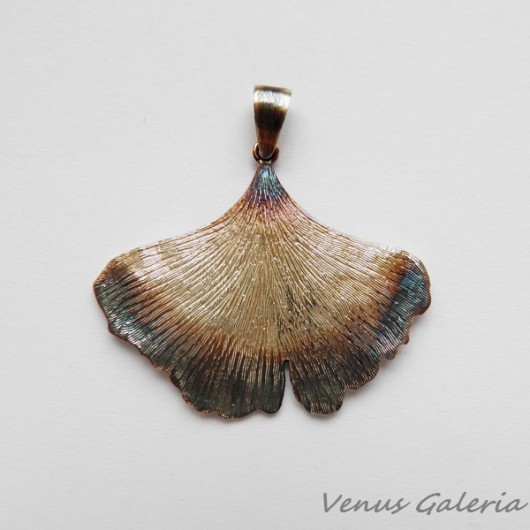 Zawieszka srebrna - Miłorząb brązowy średni VENUS GALERIA