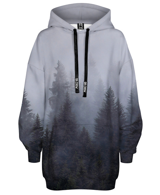 bluza z kapturem damska Bluza Oversize Tunika DR.CROW Las we Mgle