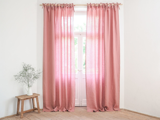 zasłony Zasłona z troczkami DUSTY PINK