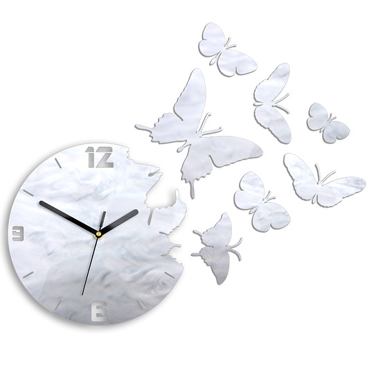 Zegar ścienny Motyle - Nacre Grey ModernClock