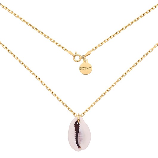 złote naszyjniki Złoty masywny łańcuszek z muszelką