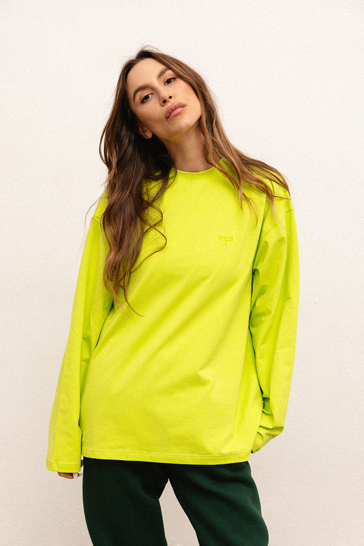 bluzki z długim rękawem damskie Longsleeve LIME