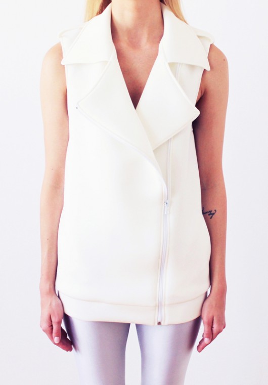 Neoprene white vest by Orianne