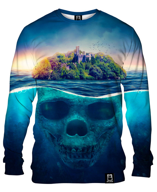 bluzy męskie Bluza Bez Kaptura Męska DR.CROW Terrifying Island