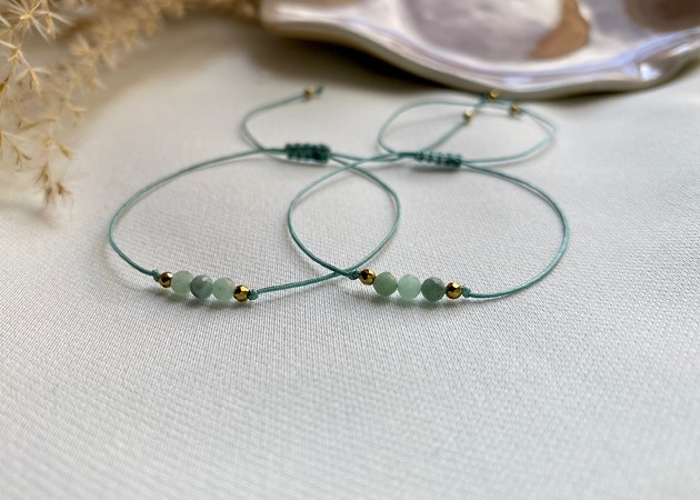 bransoletki z kamieni naturalnych Minimalistyczna bransoletka ze Szmaragdem