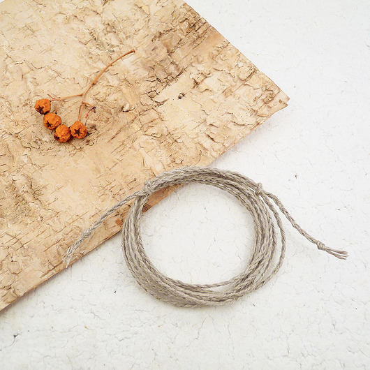 bransoletki na sznurku Natural lniana bransoletka