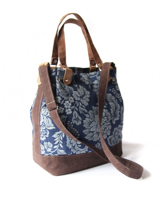 torebka midi h30- jeans flowers&chocolate-   elfagado
