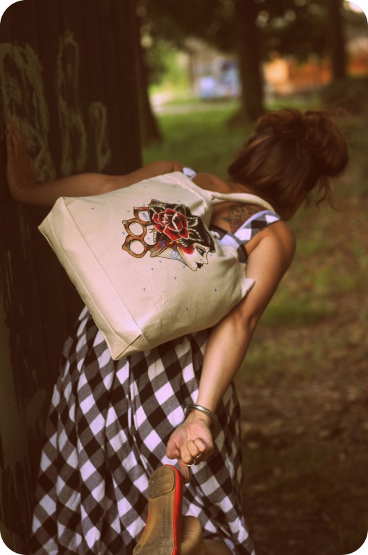 Traditional tattoo bag,eco,zakupy xxl MadMoiselle Hooch