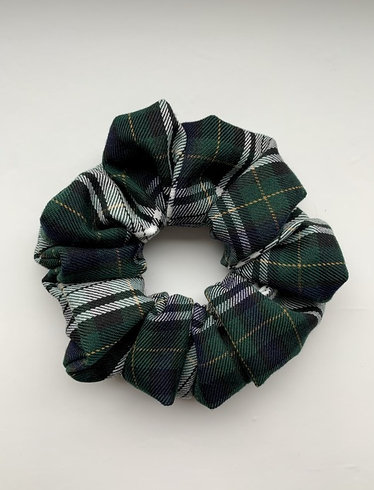 gumki do włosów Scrunchie Green Check