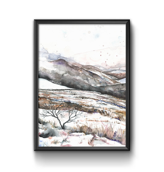grafiki i ilustracje Bieszczady, 30x40 cm