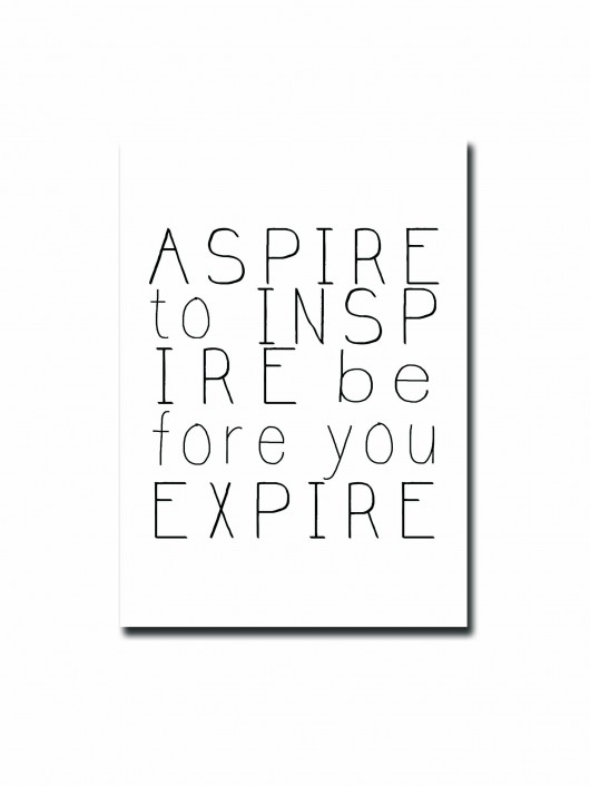 Aspire to Inspire PostCard  MM House Design