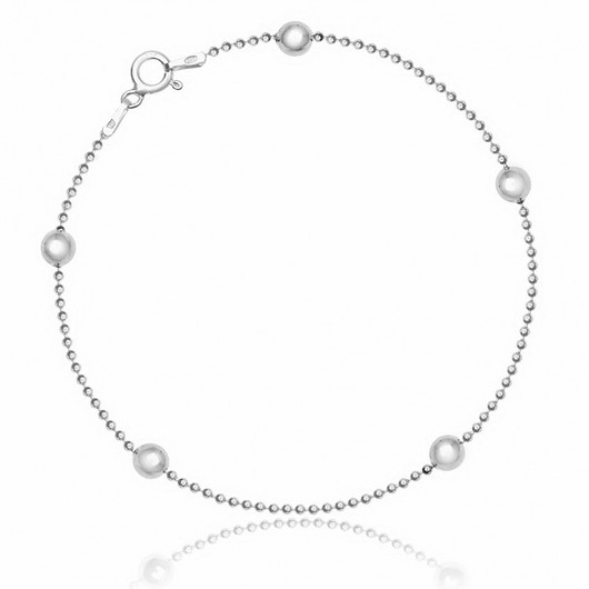 Bransoletka z ozdobnymi kulkami 18cm- srebro 925 Coccola JEWELLERY