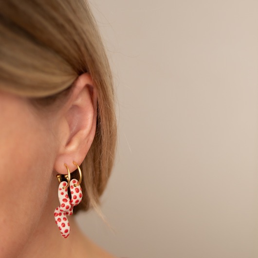 kolczyki ceramiczne Kolczyki ceramiczne falki red dots