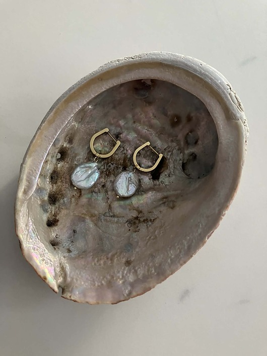 kolczyki - inne SAI - Kolczyki z wielka Perłą Naturalną Barokowej