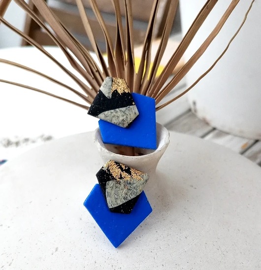 kolczyki z masy plastycznej Kolczyki Cindy