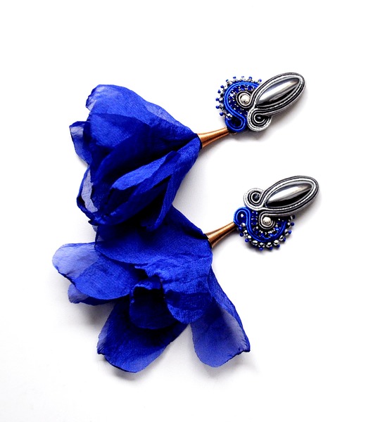 kolczyki soutache Sutaszowe kolczyki SAPHIR