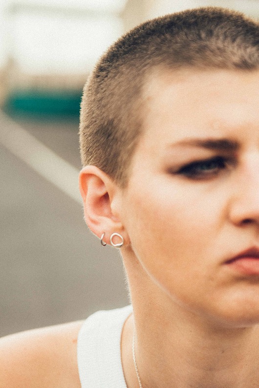kolczyki srebrne SMOOTH midi/ silver earrings