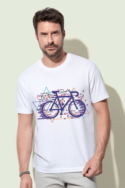 t-shirty męskie Koszulka organiczna z nadrukiem Bike