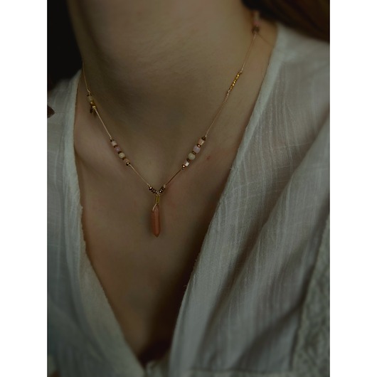 naszyjniki - inne Naszyjnik Szczęście - z Opalem i Kamieniem słonecznym