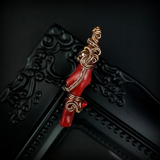 wisiory Wisiorek z  koralem