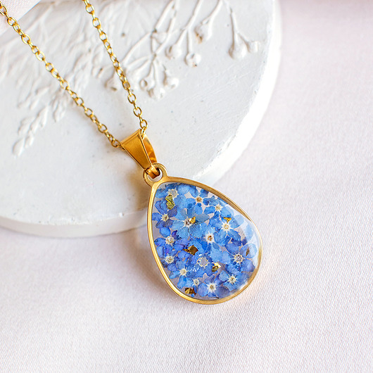 wisiory Wisiorek z niezapominajkami