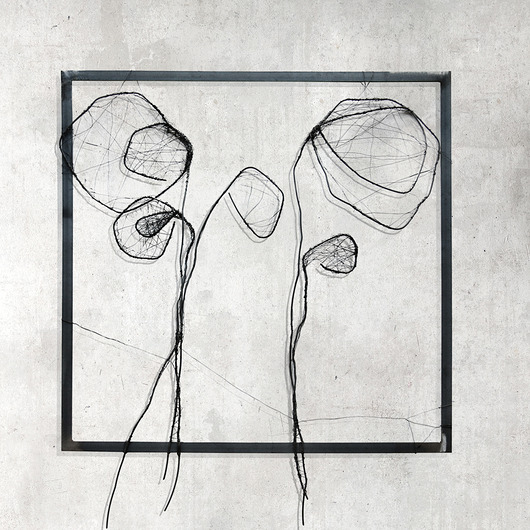 Ozdoby na ścianę Instalacja z metalu - Maki