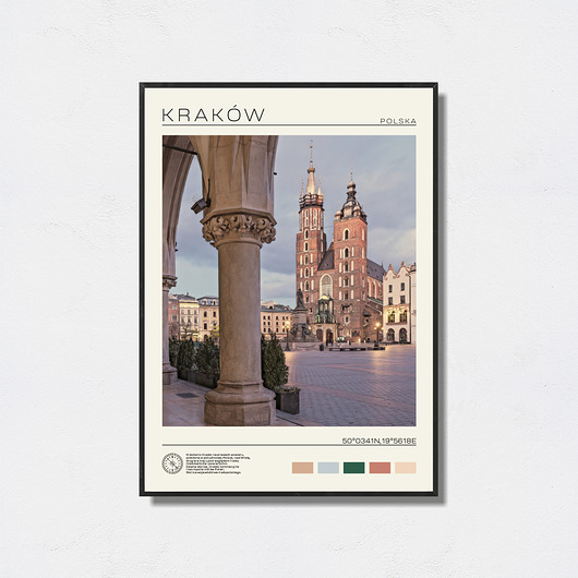 plakaty Kraków plakat w stylu retro
