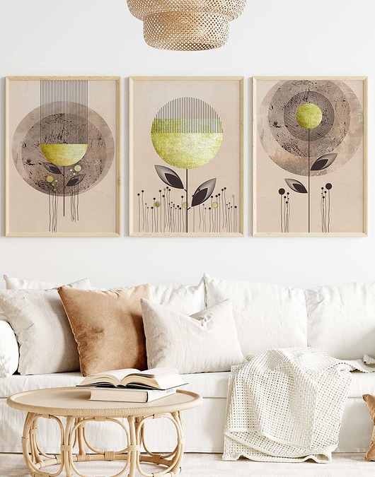 plakaty ZESTAW PLAKATÓW  modern mid century