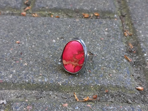 pierścionki - różne Pink - pierścionek regulowany