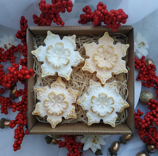 świeczniki i świece Świąteczny zestaw prezentowy